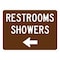 Sign Solutions Usa Restrooms Showers <-, Aluminum, 18 in x 24 in DCS08DWT2418CUS00011 - alternate 1